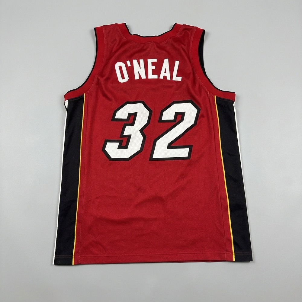 Vintage Shaquille O'Neal Miami Heat Champion Jersey #32 Red Adult Size Medium